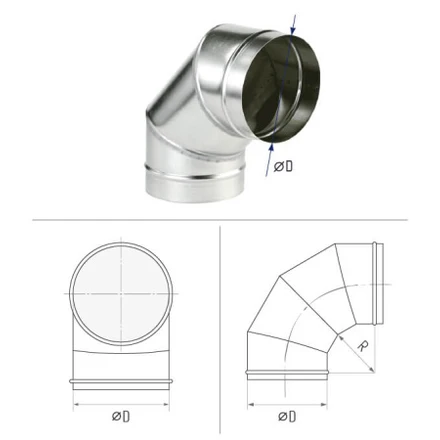 Отвод круглый 45 0,7мм
