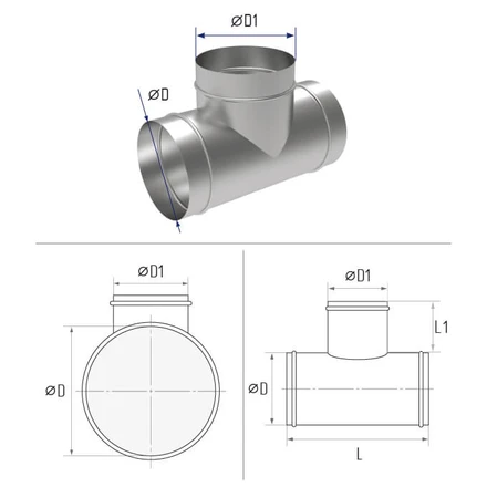 Тройник круглый 1,0мм