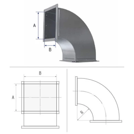 Отвод прямоугольный 90 0,7мм